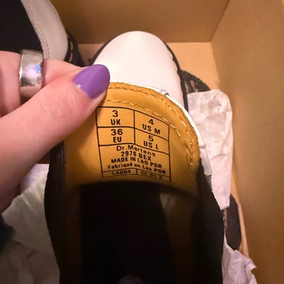 Dr. Martens White and Black Chelsea Boots - Picture 6 of 7